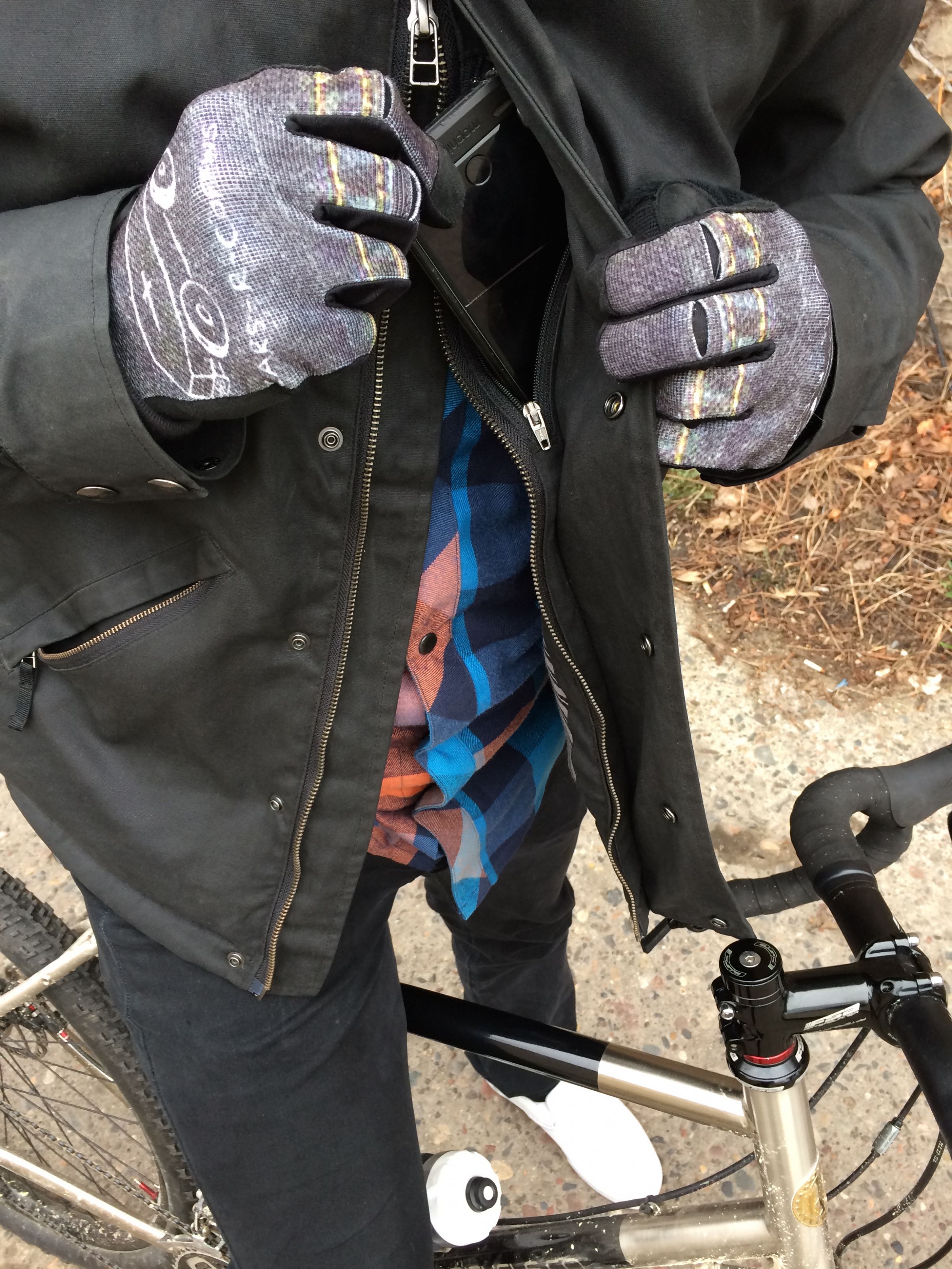 waxed cotton cycling jacket